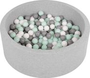 Selonis Ballenbad rond 90x30cm 200 ballen ∅6cm - Grijs