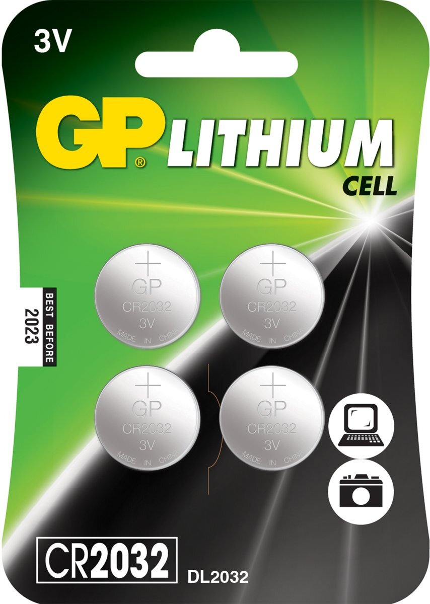 GP Batteries Lithium knoopcel CR2032 Multi-blister van 4 knopen