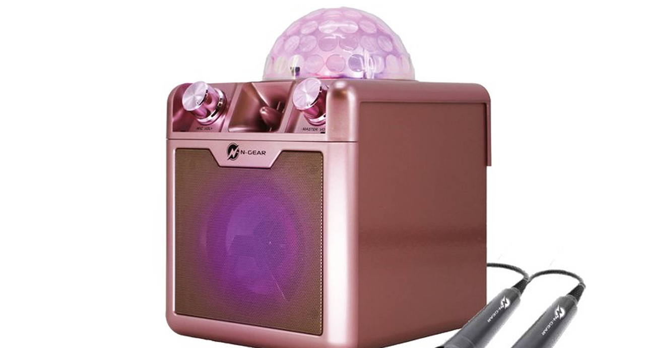 N-GEAR Disco Block 410 Karaoke Set - Bluetooth Speaker - Space Pink - Limited Edition