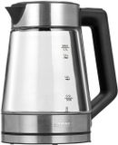 MPM MCZ-116 Waterkoker, 1,7 l, met ledverlichting, 2200 W, temperatuurregeling 50-100 °C, glazen en roestvrijstalen behuizing, warmhoudfunctie