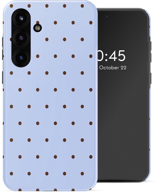 Selencia Hoesje - Geschikt voor Samsung Galaxy S25 FE - Backcover - Happy Dots Digital Sky