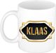 Bellatio Decorations Naam cadeau mok - heren - Klaas - gouden embleem - 300 ml