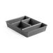 Tatay Bohol Organizerboxen, set van 5, 2 x A6 + A5 + A4 + Slim, opbergmanden van kunststof, functioneel minimalistisch design, orde thuis en op kantoor, gerecyclede kunststof, BPA-vrij, grijs