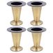 cyclingcolors 4 x meubelpoten, hoogte 102 mm, van metaal, universeel, voor bank, kast, keuken, badkamer, messing, antiek