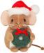 Teddy-Hermann Peluche Souris de Noël avec Couronne 11cm