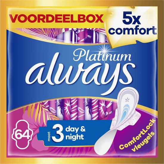 Always Platinum Day & Night - Maandverband - Super - 64 stuks