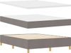 vidaXL Boxspringbed met hoofdeinde Taupe 200 x 160 cm Stof