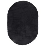VidaXL Hoogpolig vloerkleed NAVARRA 300x200 cm Polyester Zwart