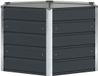 vidaXL Plantenbak Antraciet Staal 129 x 129 x 75 cm