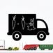 Ambiance Sticker Schoolbordsticker - uitwisbare zelfklevende muurstickers - VRACHTWAGEN - 25x40cm