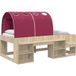 Maison Exclusive - Cadre de lit avec tunnel et étagères, 3 pièces, en chêne Sonoma et rouge