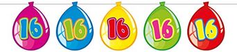 Folat - 16 Jaar Birthday Ballonnen Slinger - 10 meter
