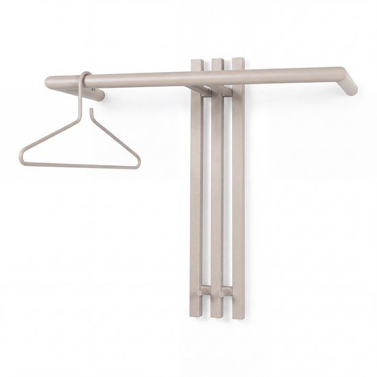 Spinder Design Kapstok Senza 1 - Silky Taupe - 2 Haken - Staal