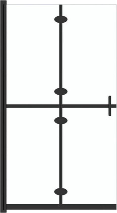 vidaXL Inloopdouchewand - Inklapbaar - 70x190 cm - ESG-glas - Transparant