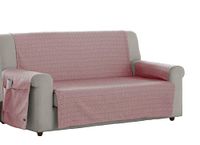 Estoralis Luna - bankovertrek voor jacquardbank, omkeerbaar, comfortabel, praktisch, duurzaam, 3-zits, rood