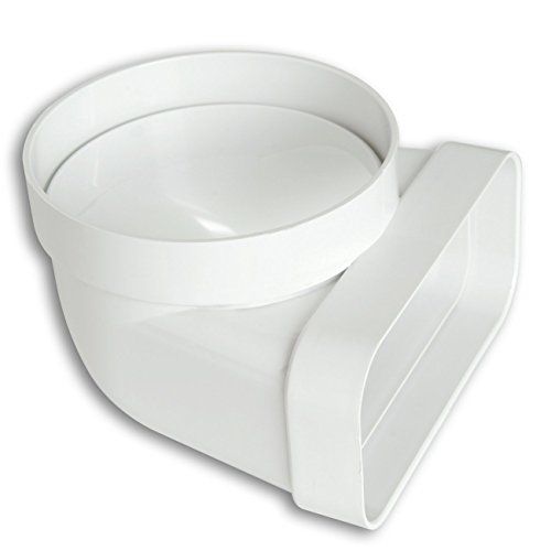 La Ventilazione CGV157B Curve Vertical Ducting Vent - 125mm to 150 x 70mm - ABS