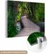 MuchoWow® Glass Painting 40x30 cm - Acrylic Glass Painting - Forest - Nature - Bridge - Photo on Glass - Paintings