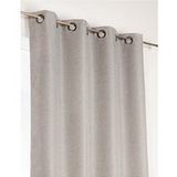 Linder 978/90/375FR/140x240 effen gordijn, ondoorzichtig, polyester, lichtgrijs, 140 x 240 cm