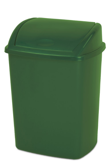 Vepa Bins Afvalbak met swingdeksel, 50 liter, groen, VB 009332