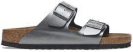 Birkenstock Arizona Birko-flor Sandalen Zilver EU 39 Vrouw