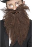 Smiffys Verkleed Baard en Snor - Lang - Bruin - Oude Man