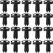 Bol 20 Pièces Moto Carénage Garniture Clip Remplacement - Jeu de Clips en Plastique - Noir