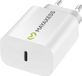 Mayaxess, chargeur rapide 20W USB-C pour Samsung Galaxy S25 Edge, blanc