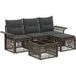 Vidaxl Ensemble de canapé de jardin 5 pièces 4 places gris polyrotin