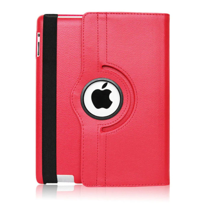 Stuff Certified Leren Vouwbare Cover voor iPad 3 - Multifunctioneel Hoesje Case Rood