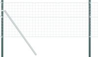 vidaXL Hekpaal 2 st groen 120 cm poedergecoat staal