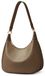 Solidchoice - Sac bandoulière demi-lune pour femmes en marron