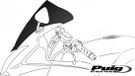 PUIG Z-Racing Voorruit Aprilia Shiver 750 - Black