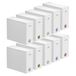 SpaceAid Set van 10 beddenlakenorganizers en opslag, opvouwbare lakenorganizer voor linnenkast, lakenset, maphouder met raam, XL (queensize en kingsize grootte), organiserende beddengoedcontainer, wit