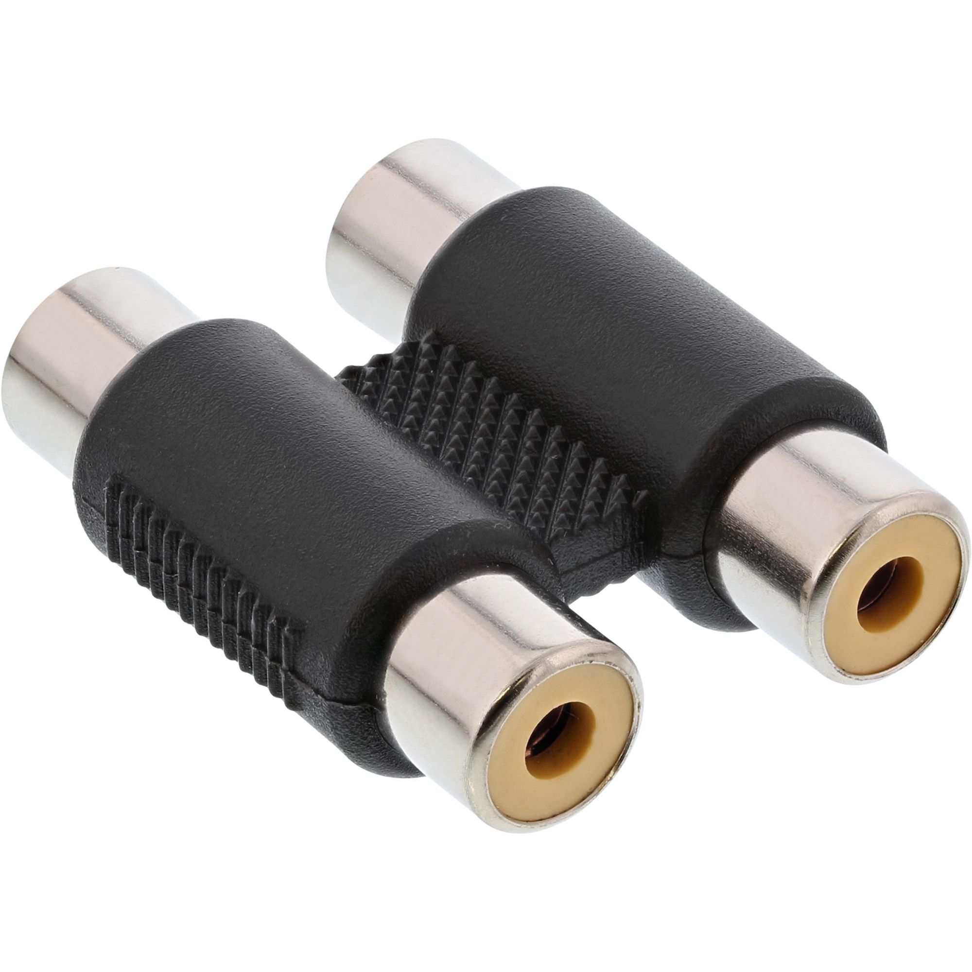 InLine 99318 Cinch Female naar 2xRCA Adapter - Zwart/Zilver