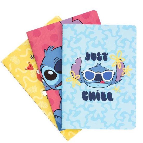 Lilo & Stitch Tropical Stitch (Set van 3) Unisex Notebook - meerkleurig