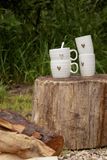 Zusss Cappuccino Mug Heart Keramiek White / Gold