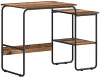 vidaXL Bureau met opslag Oud hout 100 x 50 x 75 cm