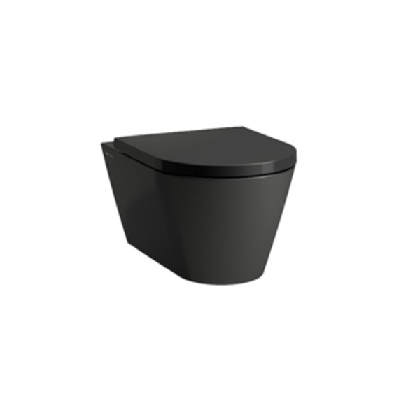 Laufen Kartell by wandcloset 37x54.5x35.5cm diepspoel rimless keramiek glossy black glans H8203370200001