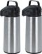 Merkloos RVS Thermoskan/Isoleerkan met pomp - 2x - 1,8 liter