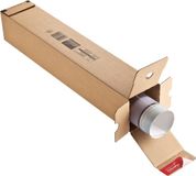 Colompac Rectangular Shipping Tube, 430 x 108 x 108 mm, Brown, 10 Pieces