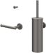 IVY Bond accessoireset: toiletborstelhouder voor wandmontage, kleine handdoekhaak en toiletrolhouder, geborsteld metal black PVD