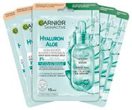 Garnier Doekmasker, gezichtsmasker voor alle huidtypes, verfrissend en hydraterend, met hyaluronzuur en aloë vera, Hydra Bomb, 5 x 28 g