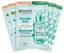 Garnier Doekmasker, gezichtsmasker voor alle huidtypes, verfrissend en hydraterend, met hyaluronzuur en aloë vera, Hydra Bomb, 5 x 28 g