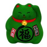Figurine Lucky Cats verte - 9cm