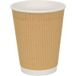Brun 12oz 300ml Gobelets à café en papier 500 pièces