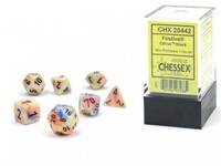 Chessex Mini Polydice Dobbelsteen Set Gekleurd (7 stuks)