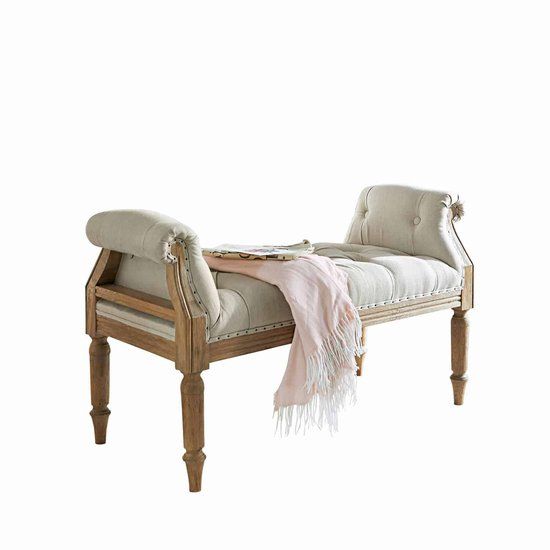 LOBERON Bankje Griveta bruin/beige