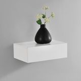 en.casa H.T. Trade Service GmbH & Co. KG Wandplank met lade zwevend 46x30x15 cm wit mat