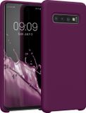 kwmobile telefoonhoesje geschikt voor Samsung Galaxy S10 - Hoesje met siliconen coating - Smartphone case in bordeaux-violet