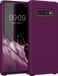 kwmobile telefoonhoesje geschikt voor Samsung Galaxy S10 - Hoesje met siliconen coating - Smartphone case in bordeaux-violet